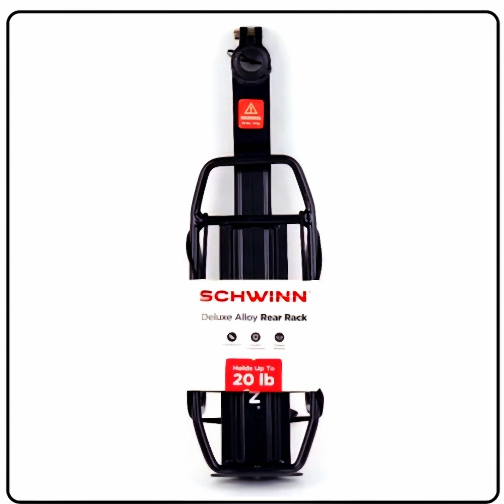 Schwinn Rear Bike Rack - Black. Fits Adult Bikes 24"- 29" Wheel Size - NEW
